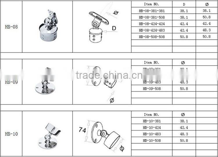 Advanced 38.1/42.4/48.3/50.8mm stainless steel pipe fitting