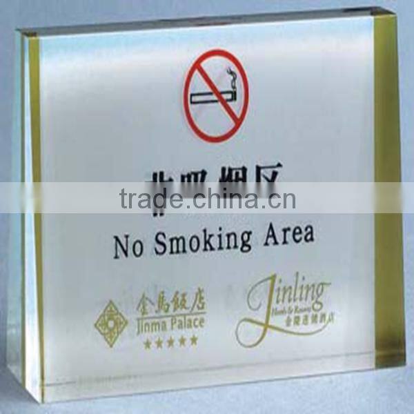 No Smoking Plexiglass Acrylic Sign Plate