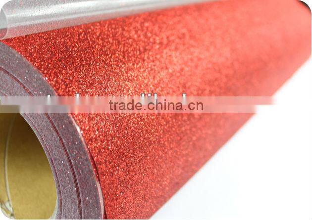 transfer glitter pu vinyl film for garment transfer silver color