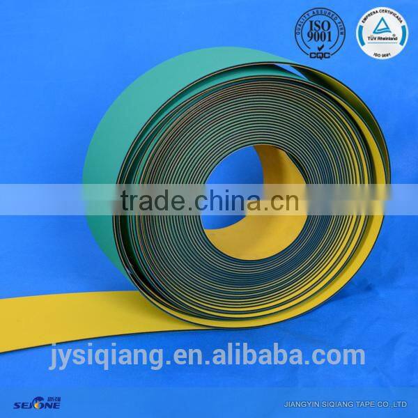2.5MM yellow/green Rubber flat transmission belt high energy saving and antistatic blet