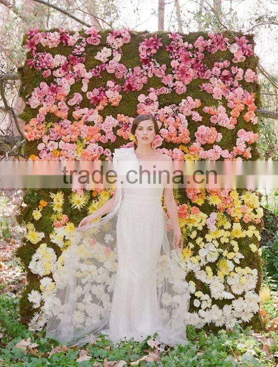 3ft x 6ft Finished Ombre Rose Flower Wall for Wedding