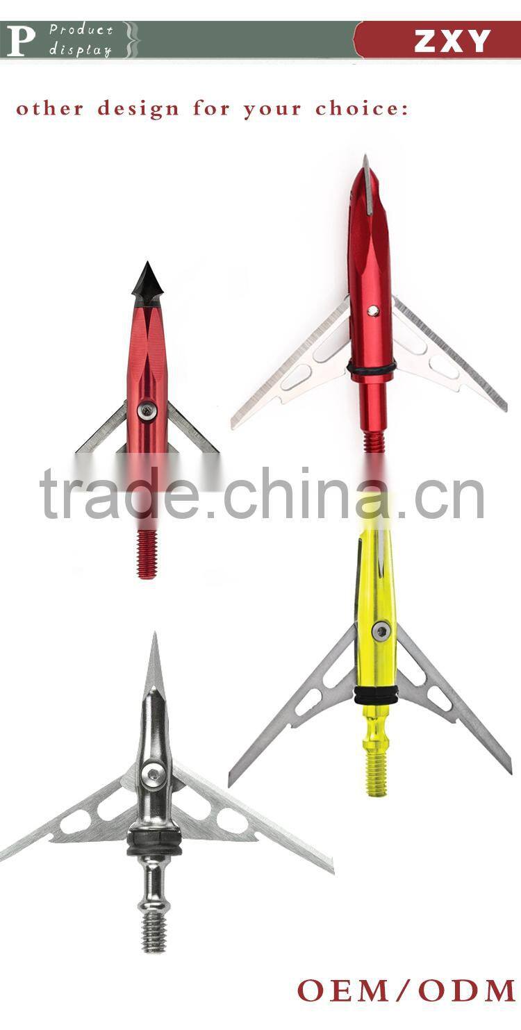 100 Grains Broadheads 2 Blade Stainless Steel for Archery Arrow