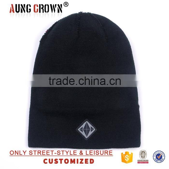 custom 100% acrylic jacquard beanie wholesale