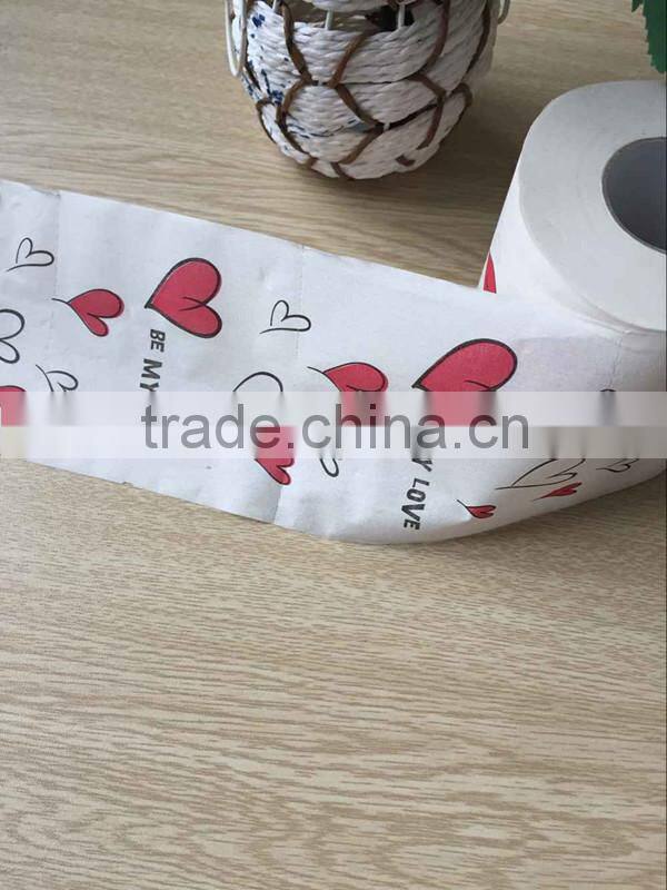 Excellent quality customized printed toilet tissue roll paper