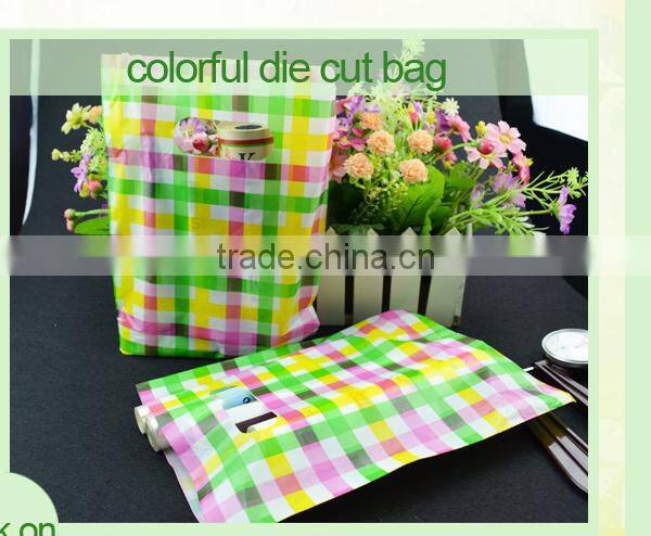 custom self adhesive plastic lamination header transparent gift packing bag