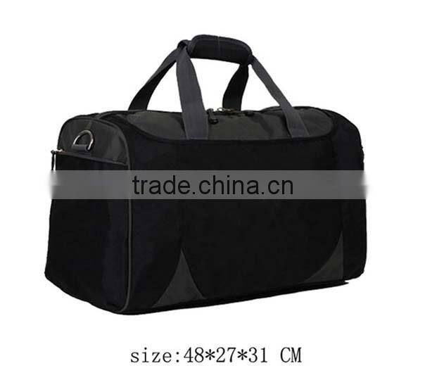 Factory price multi color polyester travel tote shoulder sports bag