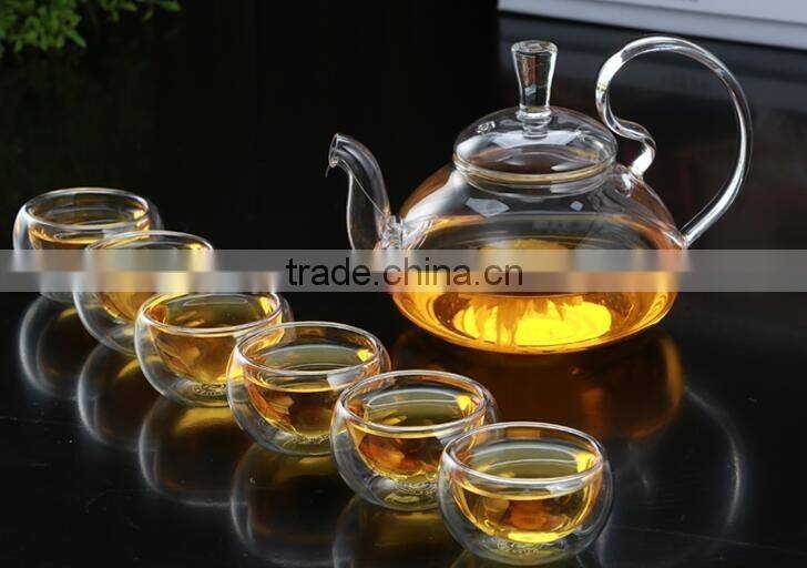 OEM Hot Sale Good Design Tea Pot Glass Stainless steel spring filter