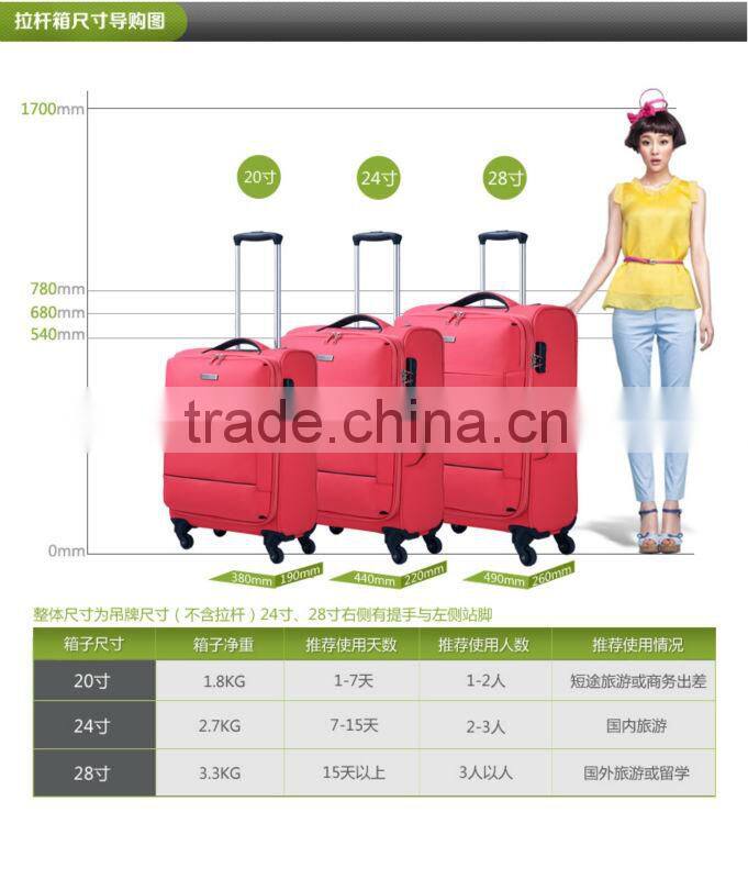 super light polyester luggage set