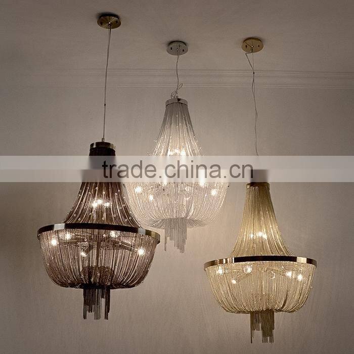 High class unique project Modern Restaurant Lobby Decorative Suspension Chandelier Light