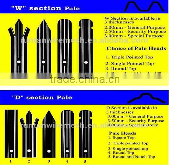 High Quality palisade /palisade fence /1.8m High Palisade Security Fencing( 20 years professional factory)