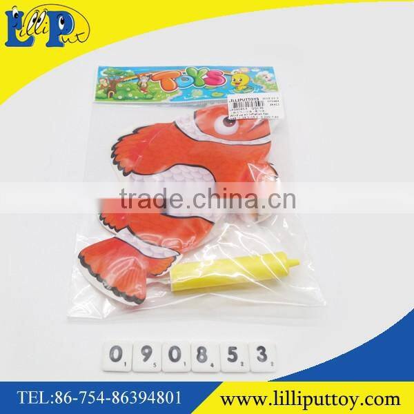 Environmental wind up air inflation dolphin toy with inflator