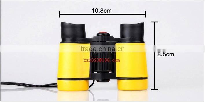Environmental color toy binoculars , children binoculars ,kids plastic gift binoculars Environmental rubber toy telescope 4X30