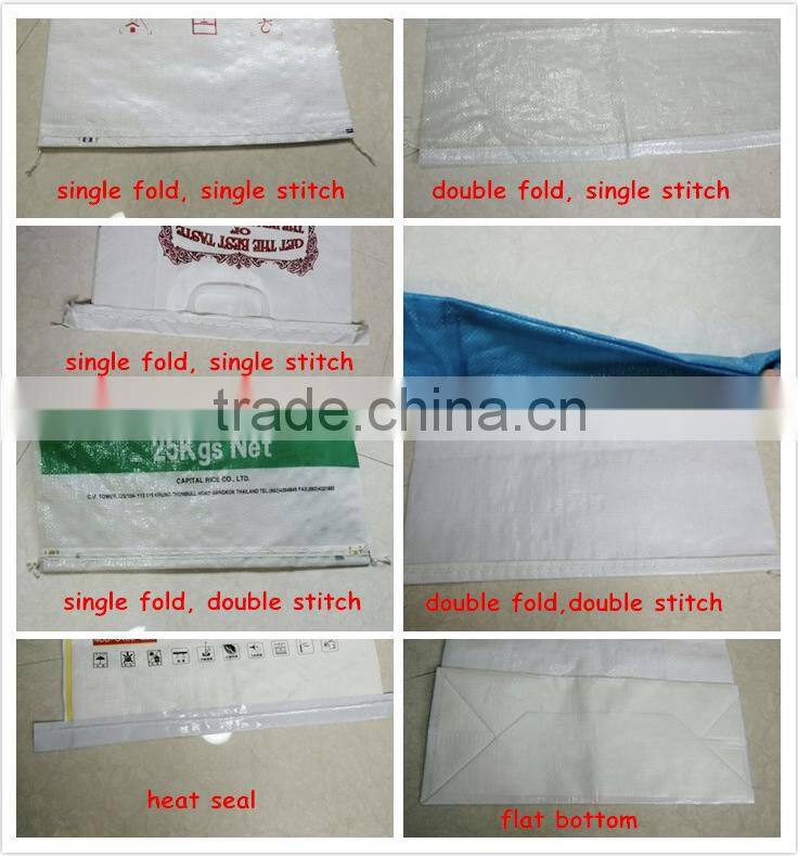 2015 hot sale custom bopp laminated pp woven bag with handle for rice