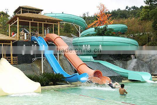 2016 China Hot-Sale Theme Park Fiberglass Spiral Water Slide