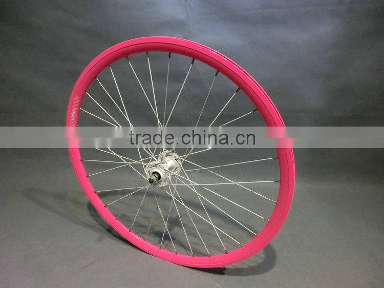 Colorful steel spokes customized fixie bicycle wheel flip flop hub bicycle wheel