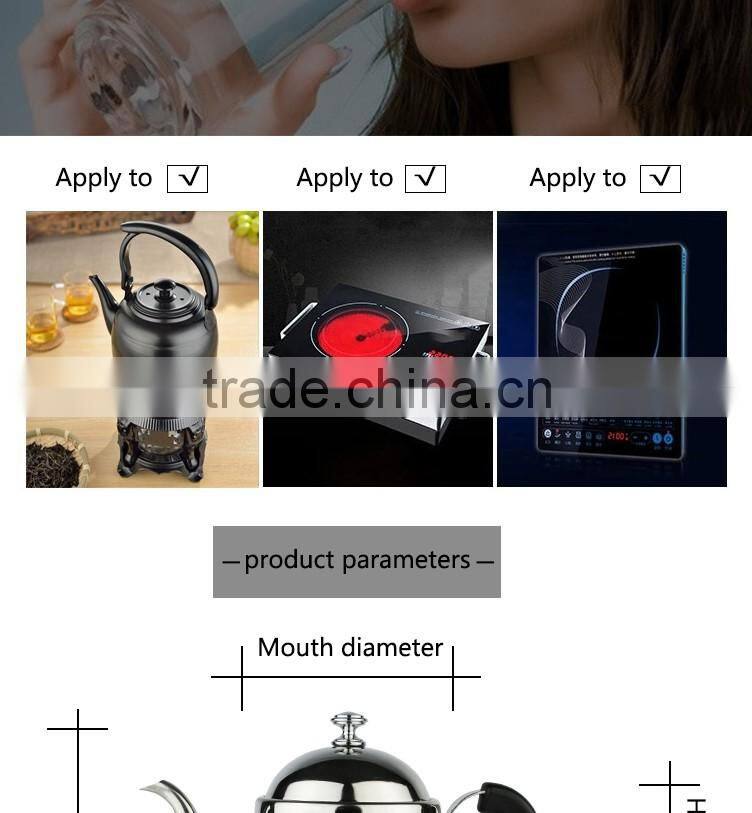 2L polished finish comfortable pouring stainless steel water kettle with filter screen and riveted PP handle