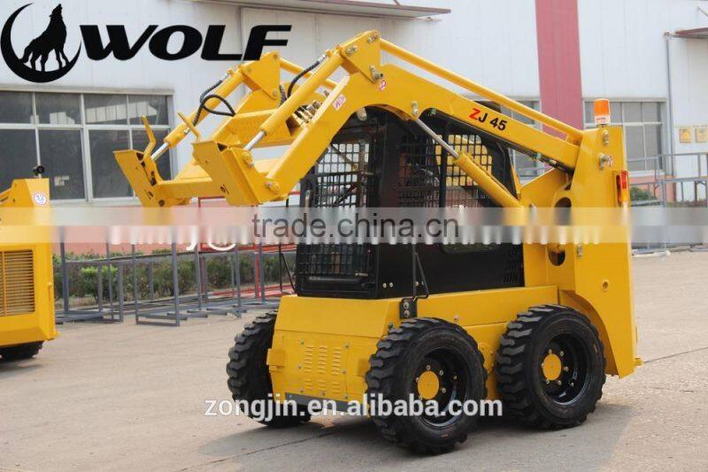 WOLF skid steer loader 45HP, 45hp skid loader, 45hp mini skid loader