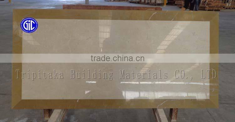 Uniform background high gloss marble tile with red line