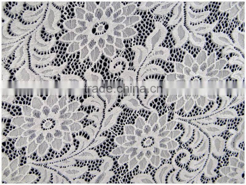 Chrysanthemum flower elastic bright fabric manufactur selling spandex nylon lace fabric wholesale K-166
