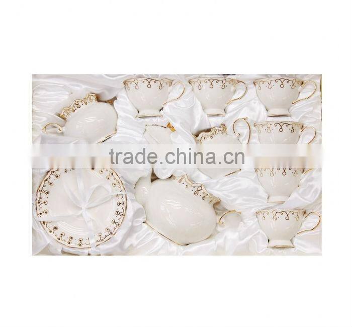 new arrival heavy gold Middle East royal fine bone china coffee cup set