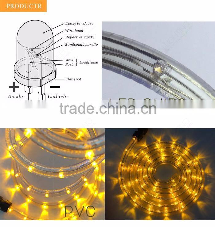 Warm Decoration High Output Waterproof LED Rope Light