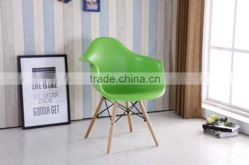 Dining room furniture modern design plastic chair with steel frame