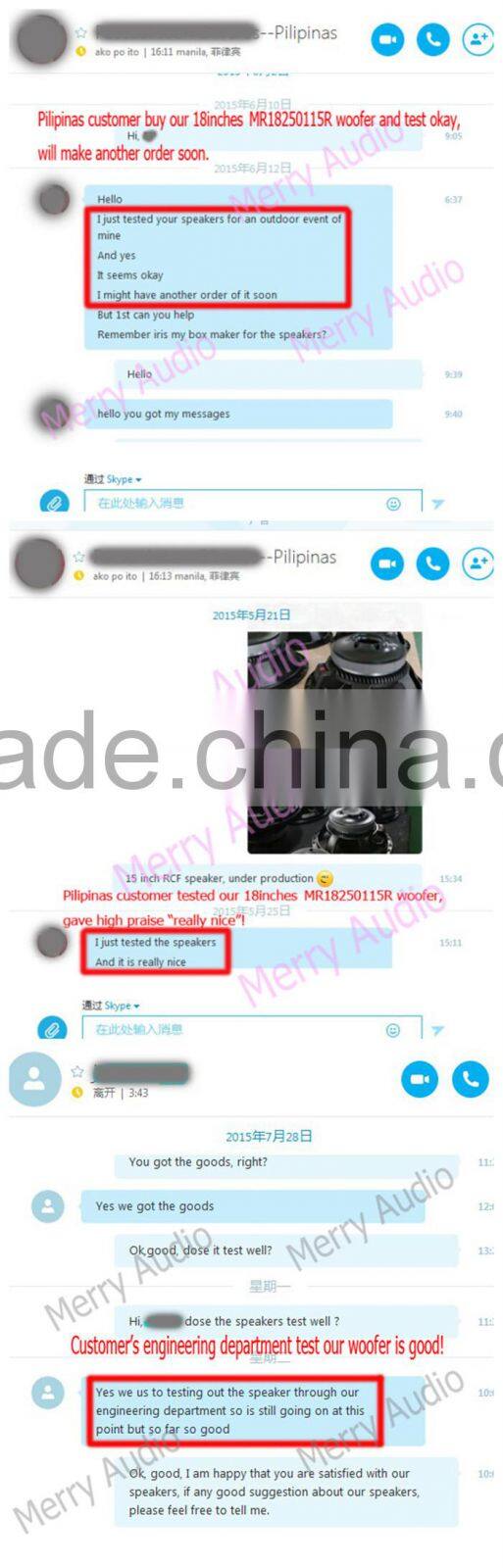 Hi-Fi 60W 44mm voice coil 108.5dB line array speaker driver unit for outdoor activities