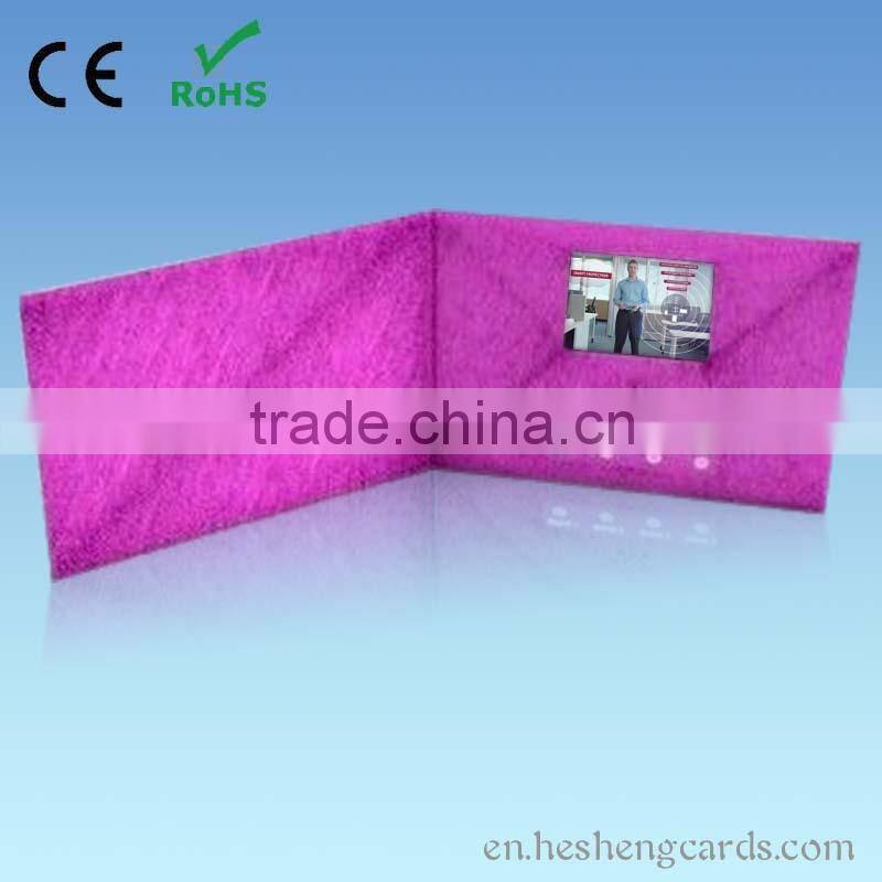 PU material ideal products wedding cards with 256MB memory