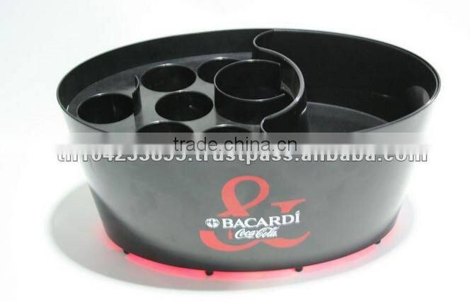 High Quality Black Color ABS LED Cooler Bucket for Sale