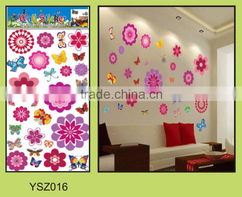 Eco-friendly non-toxic kids room decoration removable pvc 3d wall sticker