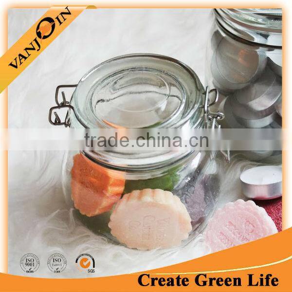 Clear 0.5 Litres Clip Top Glass Storage Jars