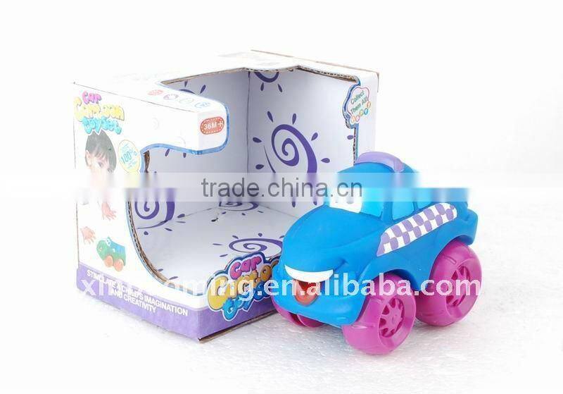 Promotional Gift Kids Rubber Cartoon Car Toys