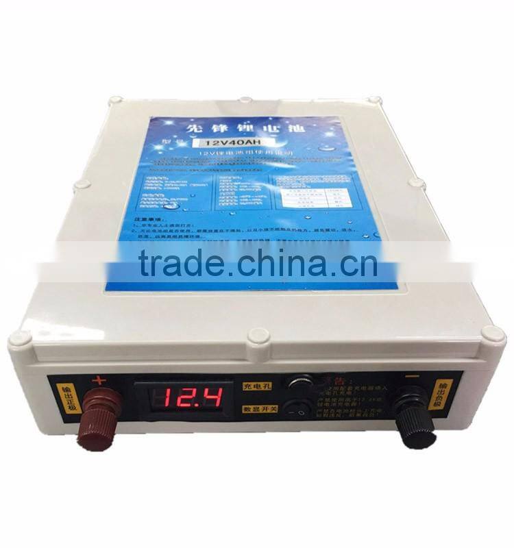 Recharger 40AH Lithium ion Battery Pack 12V DC Storage Batteries Cycle For Car E-bike