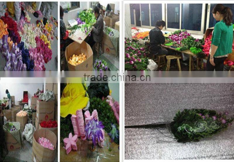 9 heads silk flowers wholesale