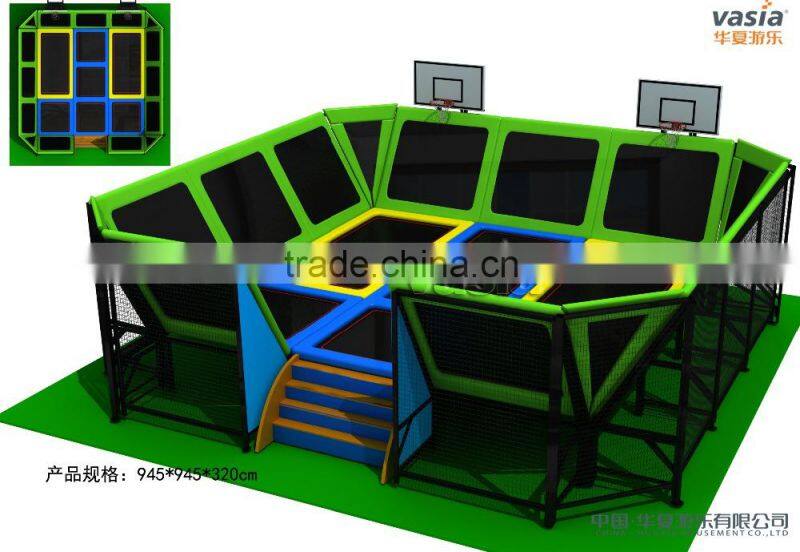 Sports Bungee Jumping Trampoline park Indoor for Sale