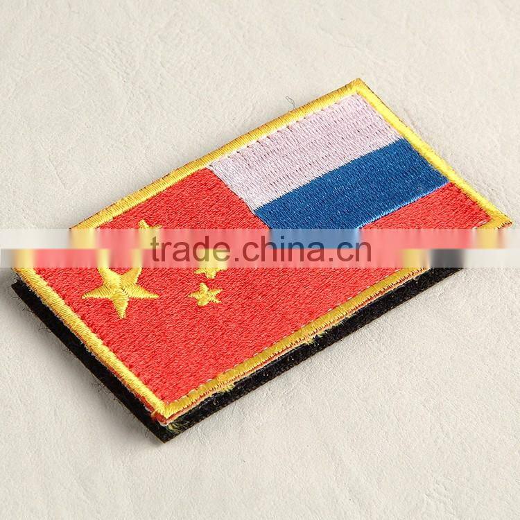 Hangzhou label company manufacture embroidery badge label for security guardsman uniform