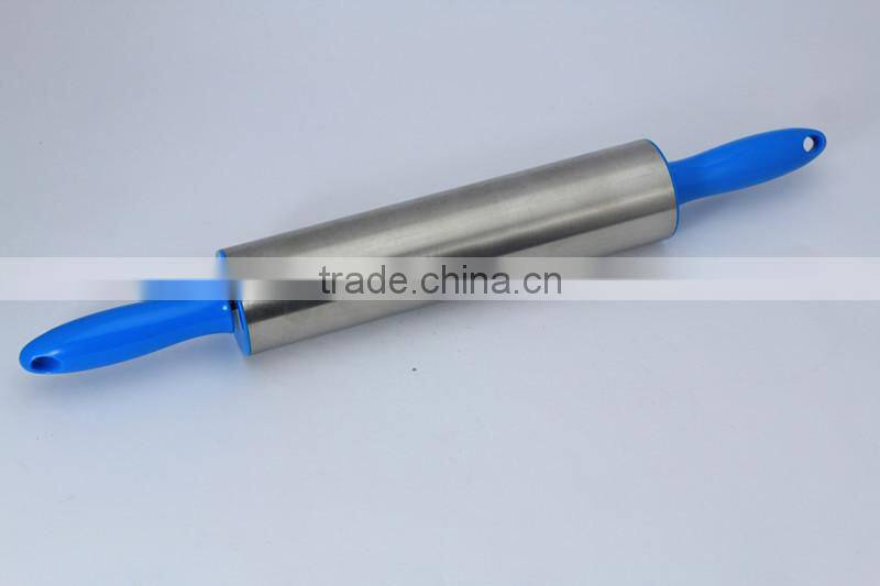 Stainless Steel Rolling Pin with Plastic Handle