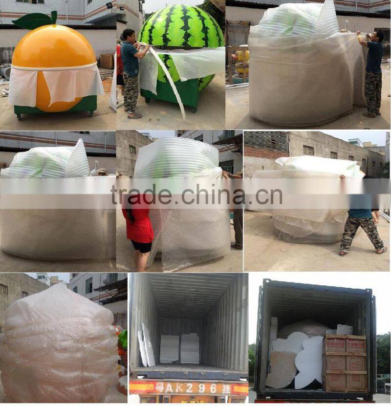 Outdoor Fibreglass Orange shape portable Kiosk Food Kiosk China manufacturer