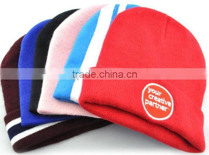 Custom Ski Knit Skull Beanie Cap Custom Knit Acrylic Beanie