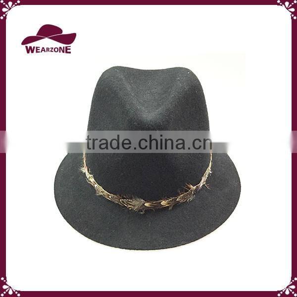 Custom Feather Trim 100% Wool Hats
