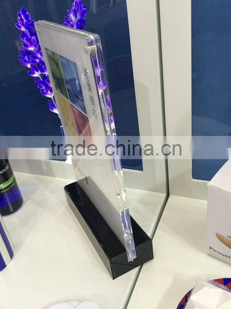 Custom size best selling products acrylic menu frame, a4 a5 Sign Holder
