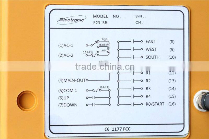 Henan Yuding F23-BB High Quality Mini 433mhz Universal Wireless Remote Control For Crane