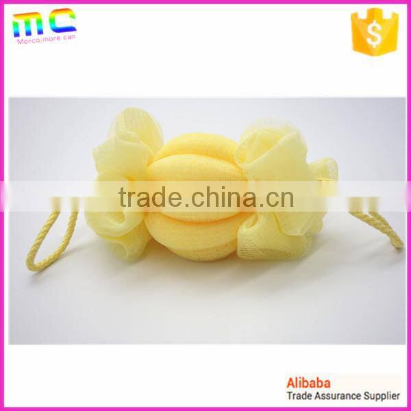 colorful Candy sweet mesh sponge balls with lace handle
