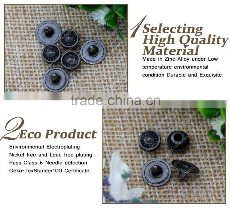 SGS garments accessories manufacturer in China alloy jeans button