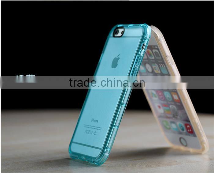 Clear Soft TPU Shockproof Matte Case For iphone 6 plus/iphone 6