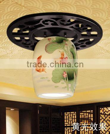 Modern Ceiling lighting Antique ceiling down light Fixture Design Porcelain Wooden Jingdezhen Dining Room Hotel ceiling lights