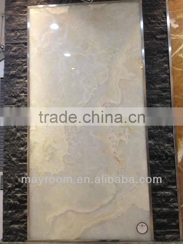Delicate White onyx slab