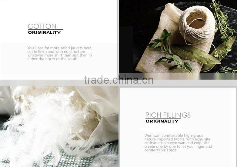 Bali Leather side high quality cotton and line fabric solid wood construction feather sofa set