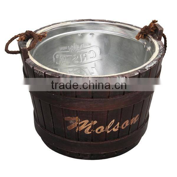 2016 Wholesale FSC High quality small round wooden rice bucket