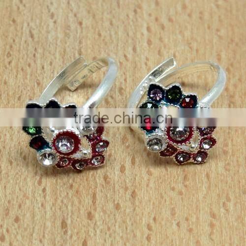 Hot Sales Popular Jewelry Red Onyx_White CZ 925 Sterling Silver Toe Ring, Unique Silver Jewelry, Fashion Silver Jewelry